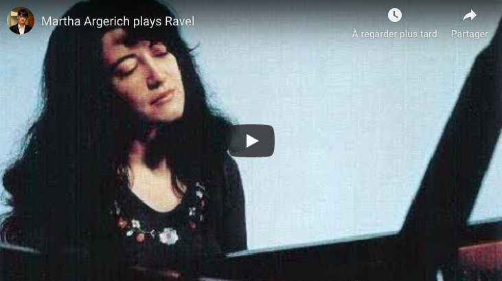 Ravel - Sonatine - Martha Argerich, Piano