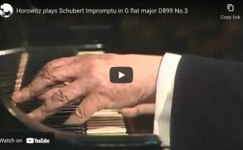 Schubert - Impromptu Op 90 No 3 in G-Flat Major - Horowitz, Piano