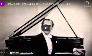 Chopin - Ballade No. 4 - Vladimir Horowitz, Piano
