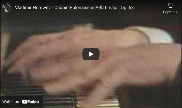 Chopin - Polonaise Heroic No. 6 - Horowitz, Piano