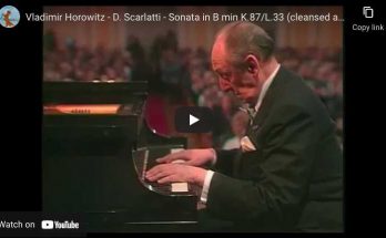 Scarlatti - Sonata K. 87 - Horowitz, Piano