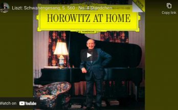 Schubert Liszt - Serenade - Vladimir Horowitz, Piano