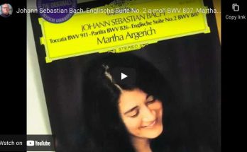 Bach - English Suite No. 2 - Argerich, Piano