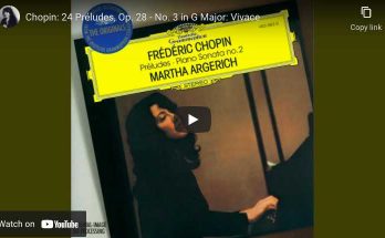 Chopin - Prelude No. 3 - Argerich, Piano