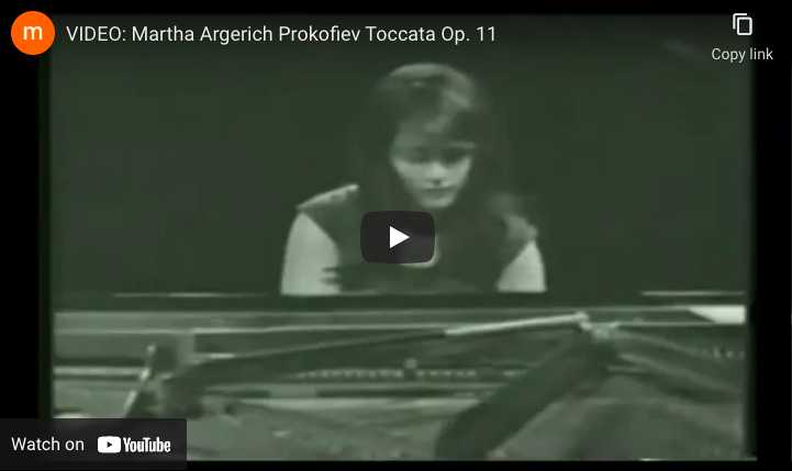 Prokofiev - Toccata in D Minor - Martha Argerich, Piano
