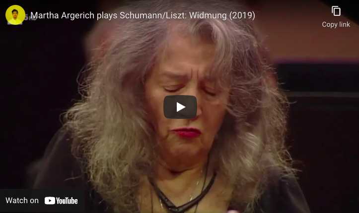 Widmug - Schumann/Liszt - Argerich, Piano