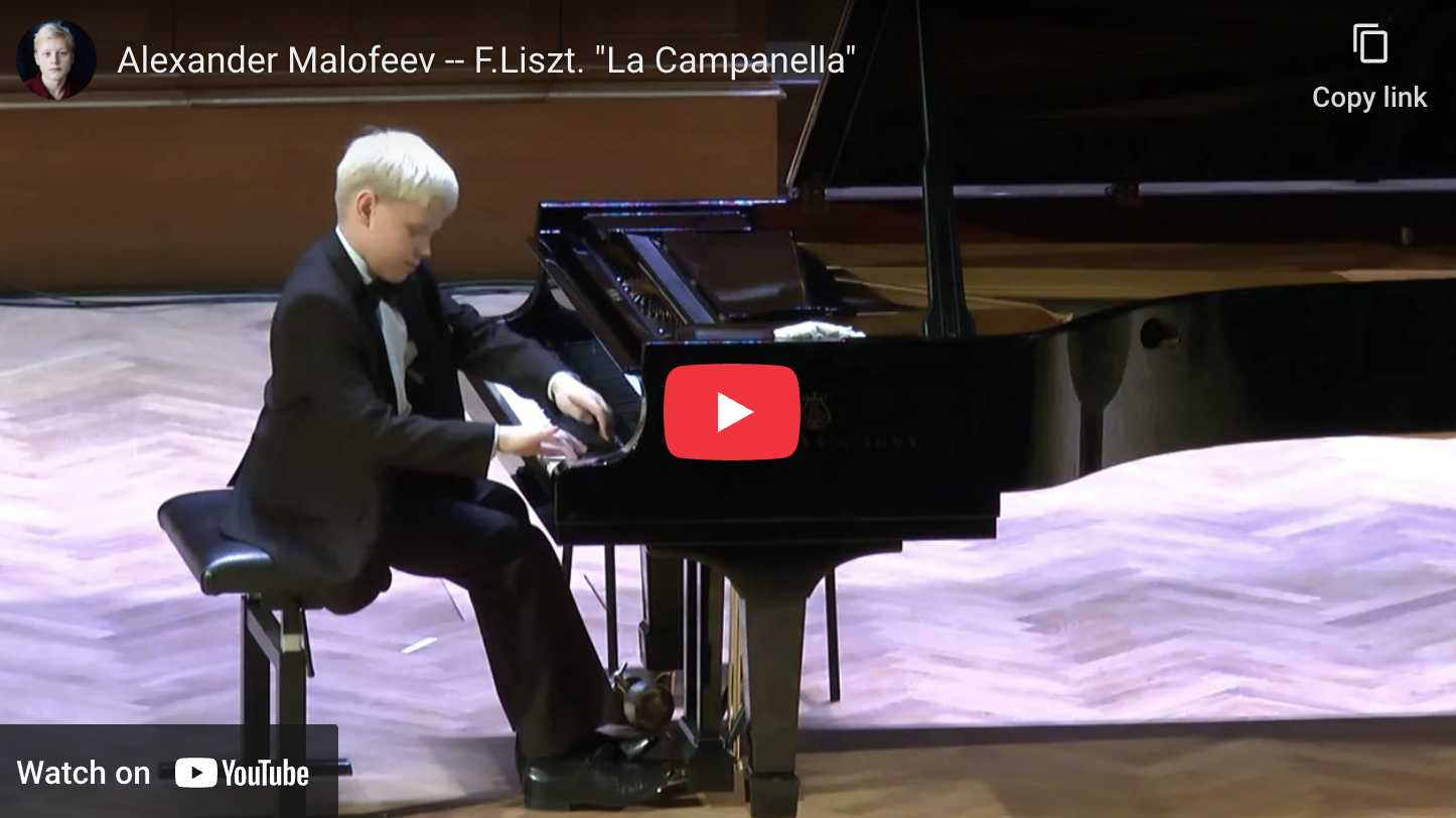 Liszt - La Campanella - Alexander Malofeev