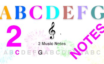 2 Music Notes - Treble Clef, A B C