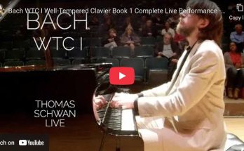 Bach - Prelude No 1 in C Major BWV 846 - Thomas Schwan, Piano