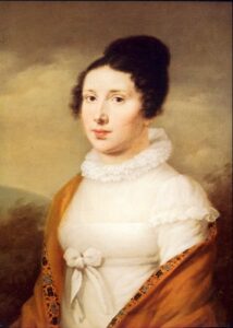 Ceci est un portrait d'Elisabeth Röckel par le peintre autrichien Joseph Willibrord Mähler, peint vers 1814.