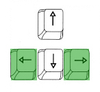 flêches de direction gauche droite