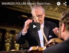 Maurizio Pollini plays Mozart's piano concerto in F Major. The orchestra is directed by Karl Böhm.